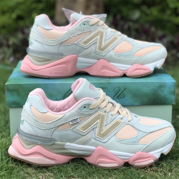 New Balance Shoes - New Balance 9060 Light Blue and Pink Womens Casual Sneakers